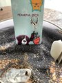 Halloween Pet Charm Red Agate Black Obsidian Healing Crystal, Purse Pull, Zipper Pull