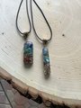 Healing chakra gemstone and orgone necklace, pendant. Meditation, and spiritual, Car mobile protector.