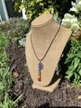 Chakra gemstone necklace, healing, and grounding , Om charm, Yoga and meditation
