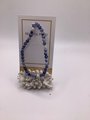 Sodalite gemstone healing bracelet with turtle charm.