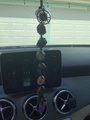Crystal gemstone car protection hanger,rear view mirror accessory,crystal car charm, car accessory, all with a chosen charm.