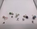 Healing crystal gemstone pet charm, collar charm, pet amulet, protection pet charm. Purse charm, crystals for dogs, cats, zipper pull.
