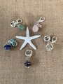 Healing crystal gemstone pet charm, collar charm, pet amulet, protection pet charm. Purse charm, crystals for dogs, cats, zipper pull.
