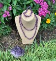 Amethyst gemstone healing necklace and bracelet set