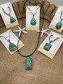 Healing Amazonite pendant known for its properties to help with health, protection,vitality,confidence, happiness, and calmness.