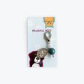 Healing pet charm for collar,Chrysocolla gemstone and St. Francis of Assisi charm, pet collar charm, purse pull,zipper pull.