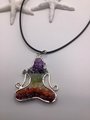 Yoga,Buddha,chakra stone healing pendant