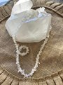 Natural clear quartz healing gemstone crystal necklace, gemstone necklace, unique gift