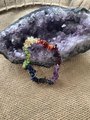 Chakra chip bracelet, healing, nature inspired, stretch bracelet.