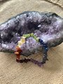 Chakra chip bracelet, healing, nature inspired, stretch bracelet.