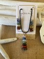 Chakra healing gemstone necklace and earring set. Chakra Balancing Jewelry Set.