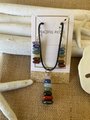 Chakra healing gemstone necklace and earring set. Chakra Balancing Jewelry Set.
