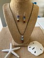 Chakra healing gemstone necklace and earring set. Chakra Balancing Jewelry Set.