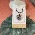 Healing Gemstone Crystal necklace made with Amazonite, and Garnet. Protection necklace made with natural stones.