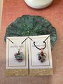 Healing Gemstone Crystal necklace made with Amazonite, and Garnet. Protection necklace made with natural stones.