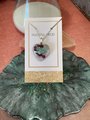 Healing Gemstone Crystal necklace made with Amazonite, and Garnet. Protection necklace made with natural stones.