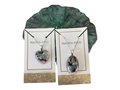 Healing Gemstone Crystal necklace made with Amazonite, and Garnet. Protection necklace made with natural stones.
