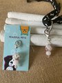 Healing Crystal Pet Charm - Crystal pet jewelry-Rose Quartz Dog Collar Jewelry - Handmade Holistic Protection for Pets & Purses