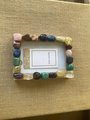 Natural Gemstone Picture Frame - Healing Crystal Decor - Boho Chic Frame for Photos - Unique Handmade Gift