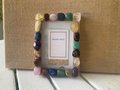 Natural Gemstone Picture Frame - Healing Crystal Decor - Boho Chic Frame for Photos - Unique Handmade Gift