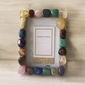 Natural Gemstone Picture Frame - Healing Crystal Decor - Boho Chic Frame for Photos - Unique Handmade Gift