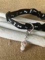 Healing Crystal Pet Charm - Crystal pet jewelry-Rose Quartz Dog Collar Jewelry - Handmade Holistic Protection for Pets & Purses