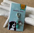 Healing Clear Crystal Pet Collar Charm w/ Flip Flop Accent - Gemstone Accessory for Pets, Purses & Zippers