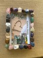 Natural Gemstone Picture Frame - Healing Crystal Decor - Boho Chic Frame for Photos - Unique Handmade Gift