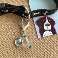Pet Charm for Collar - Healing Clear Quartz & Shell Pearl Charm, Crystal Pet Accessories, Purse Pull, Unique Pet Gifts