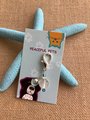Pet Charm for Collar - Healing Clear Quartz & Shell Pearl Charm, Crystal Pet Accessories, Purse Pull, Unique Pet Gifts