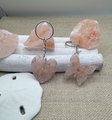 Himalayan Salt Heart and Butterfly Keychain | Healing Crystal Accessory | Natural Minerals for Relaxation & Wellness