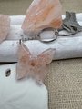 Himalayan Salt Heart and Butterfly Keychain | Healing Crystal Accessory | Natural Minerals for Relaxation & Wellness