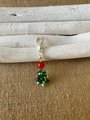 Pet collar charm, Christmas themed, healing gemstone charm, purse accessory