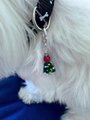 Pet collar charm, Christmas themed, healing gemstone charm, purse accessory