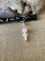 Pet Collar Charm - Rose Quartz Cross Charm, Spiritual Gemstone Accessory ,Unique Gift for Pet Lovers