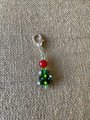 Pet collar charm, Christmas themed, healing gemstone charm, purse accessory