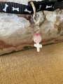 Pet Collar Charm - Rose Quartz Cross Charm, Spiritual Gemstone Accessory ,Unique Gift for Pet Lovers