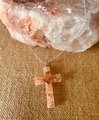 Himalayan Salt Healing Cross Necklace | Protection Jewelry Pendant for Mindful Living & Wellness