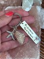 Himalayan Salt Protection Keychain with Starfish and Beach Quote | Beach Themed Car Keychain for Purification and Good Vibes