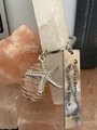 Himalayan Salt Protection Keychain with Starfish and Beach Quote | Beach Themed Car Keychain for Purification and Good Vibes