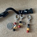 Protection pet gemstone collar charm, purse accessory featuring an evil eye.