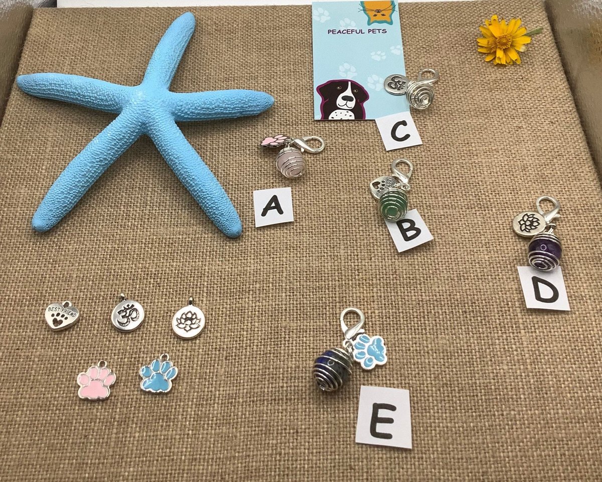 Healing crystal gemstone pet charm, collar charm, pet amulet, protection pet charm. Purse charm, crystals for dogs, cats, zipper pull.