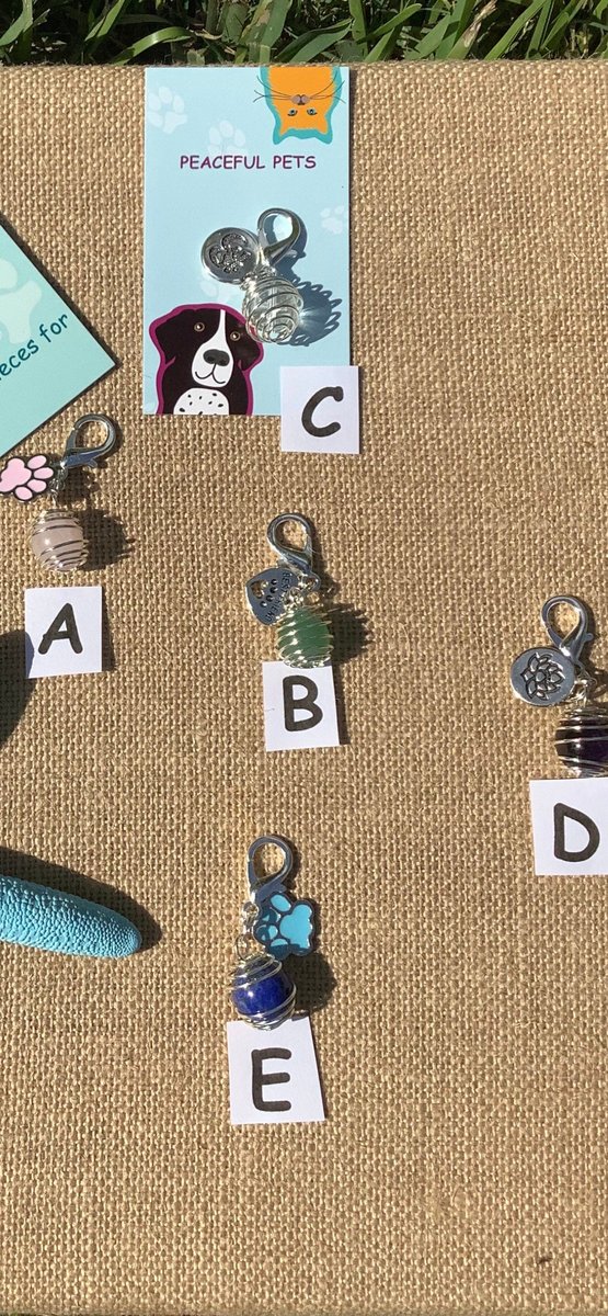 Healing crystal gemstone pet charm, collar charm, pet amulet, protection pet charm. Purse charm, crystals for dogs, cats, zipper pull.