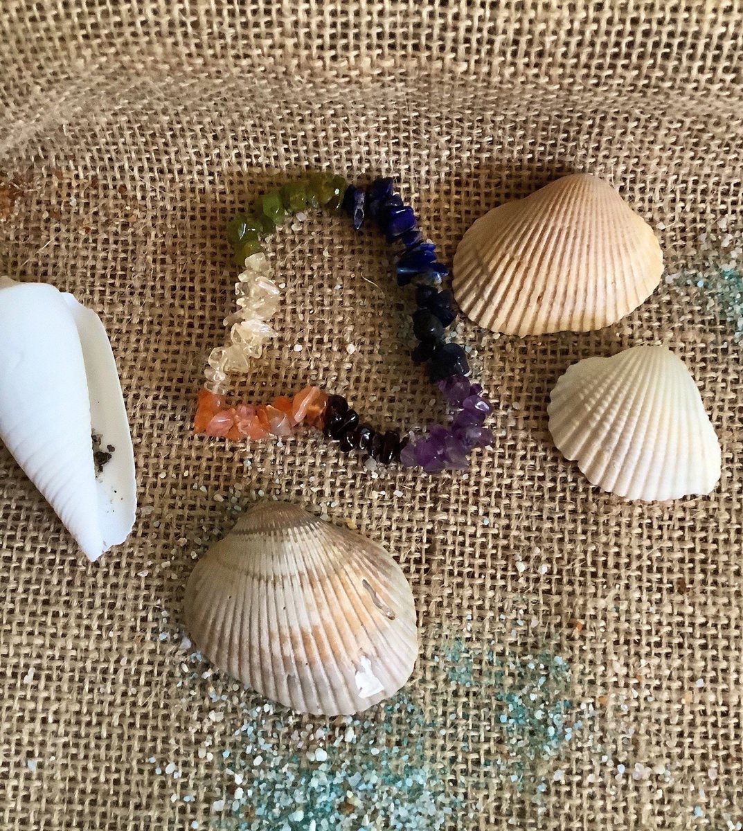 Chakra chip bracelet, healing, nature inspired, stretch bracelet.