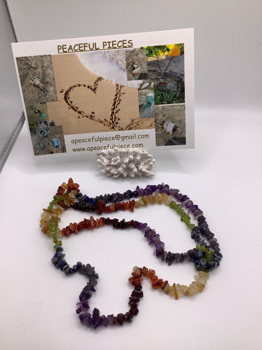 Healing Chakra gemstone chip necklace