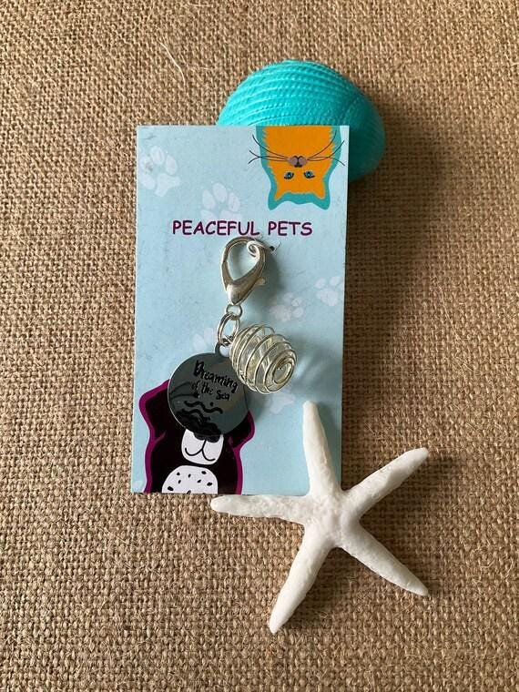 Pet Collar Charm - Clear Quartz Healing Gemstone Collar Accessory, Crystal Pet Jewelry, Unique Charm for Dogs & Cats