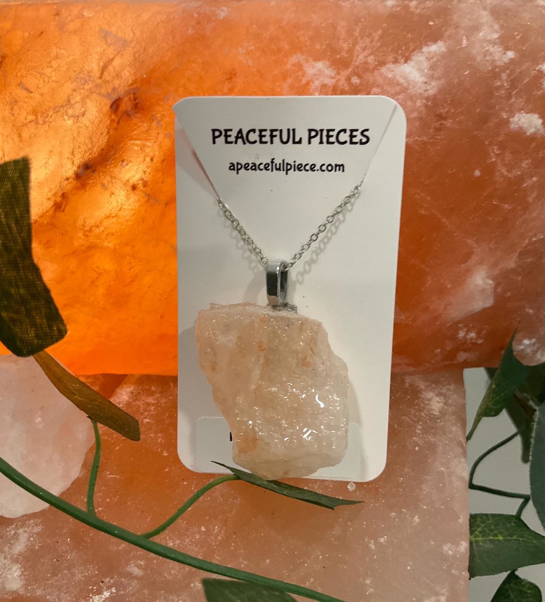 Himalayan Salt Protection Necklace Pendant, Natural Crystal Healing Jewelry, Energy Balancing Gift for Wellness & Spirituality