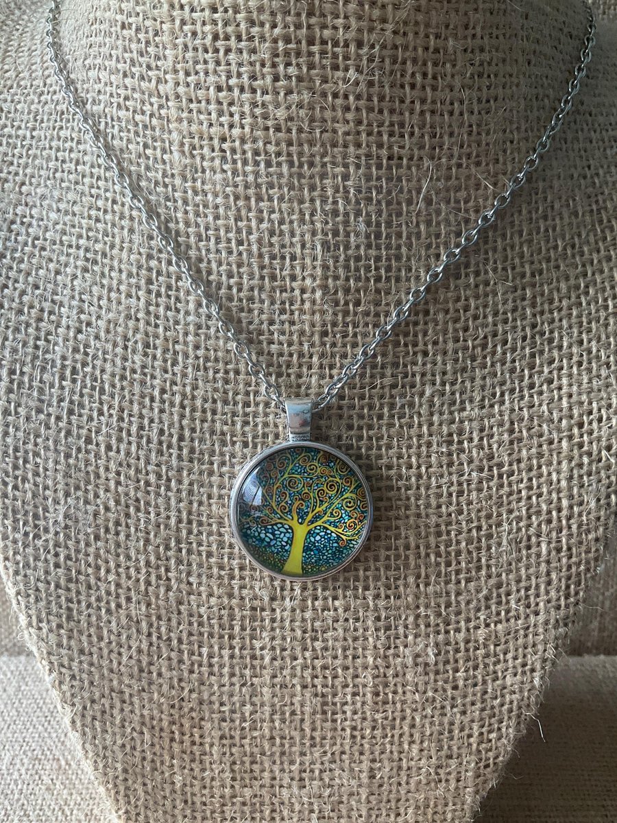 Tree of Life Pendant Necklace, Bohemian Calming Jewelry, Spiritual Gift for Women, Interconnectedness of Life,