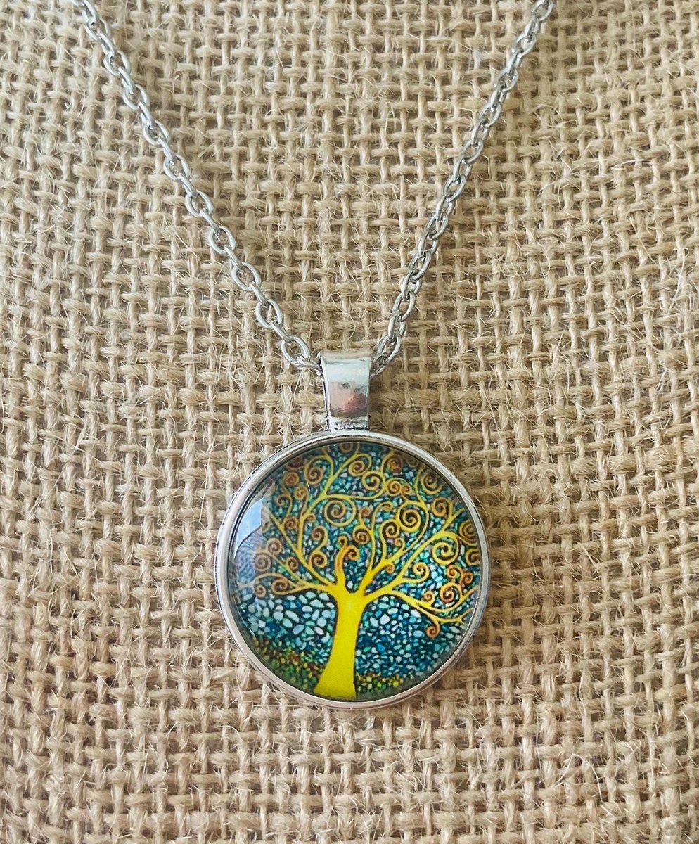 Tree of Life Pendant Necklace, Bohemian Calming Jewelry, Spiritual Gift for Women, Interconnectedness of Life,