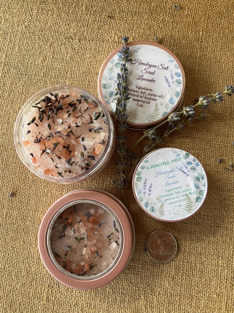 Himalayan Salt Lavender Bath Scrub | Exfoliating for Skin Brightening, Detox,  | Natural Shower Exfoliator